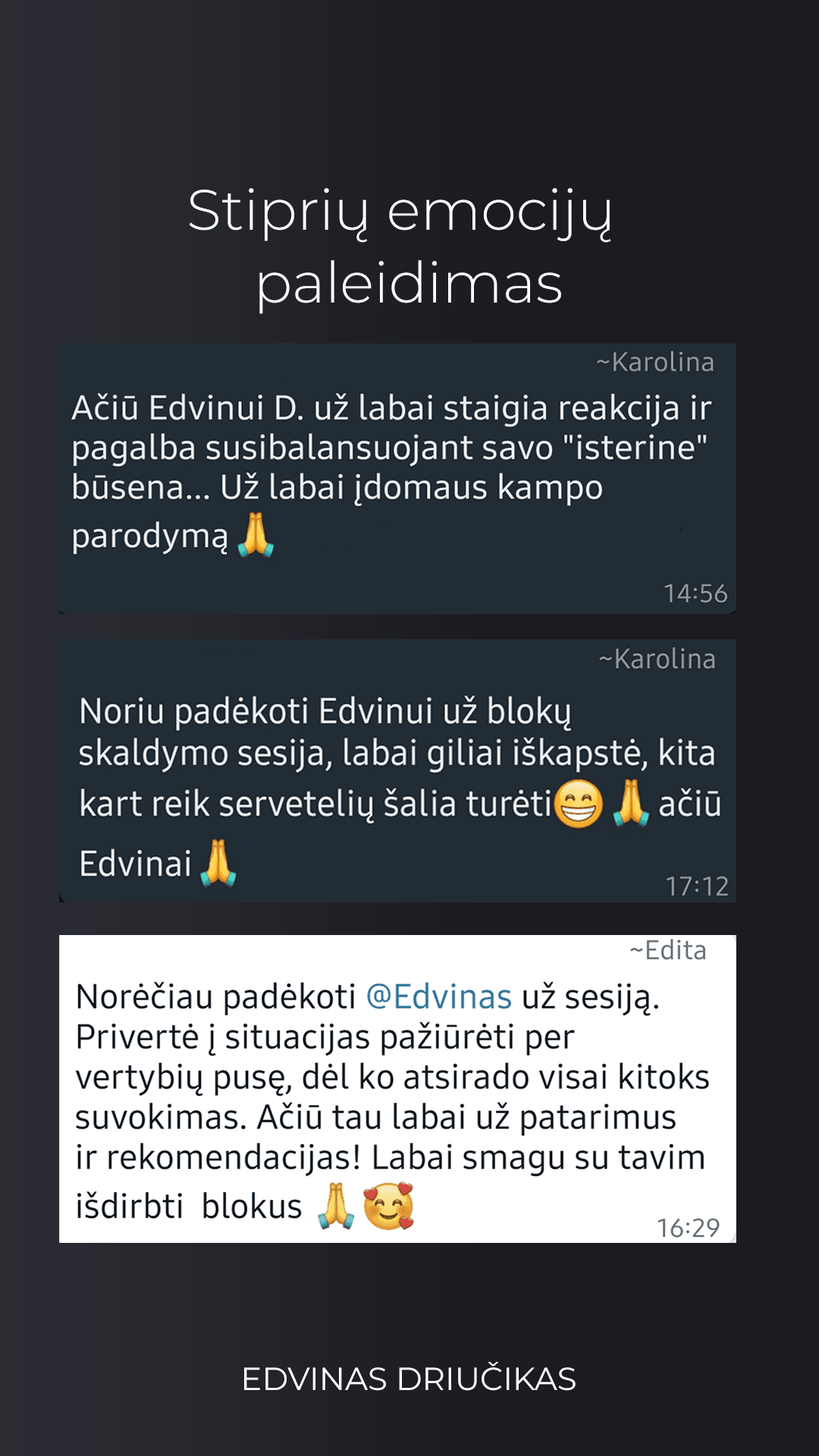 Emocijų paleidimas, emocinių traumų paleidimas.