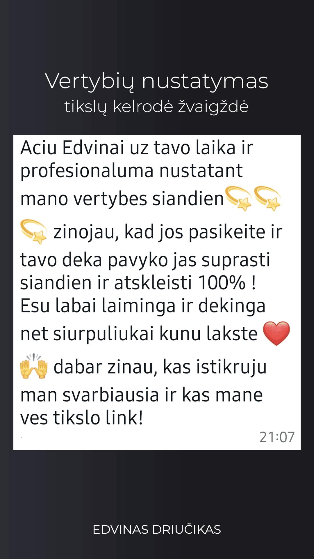 Verybių nustatymas, pasąmonės taisyklės, pasąmonės perprogramavimas. Vidinio įkvėpimo atradimas